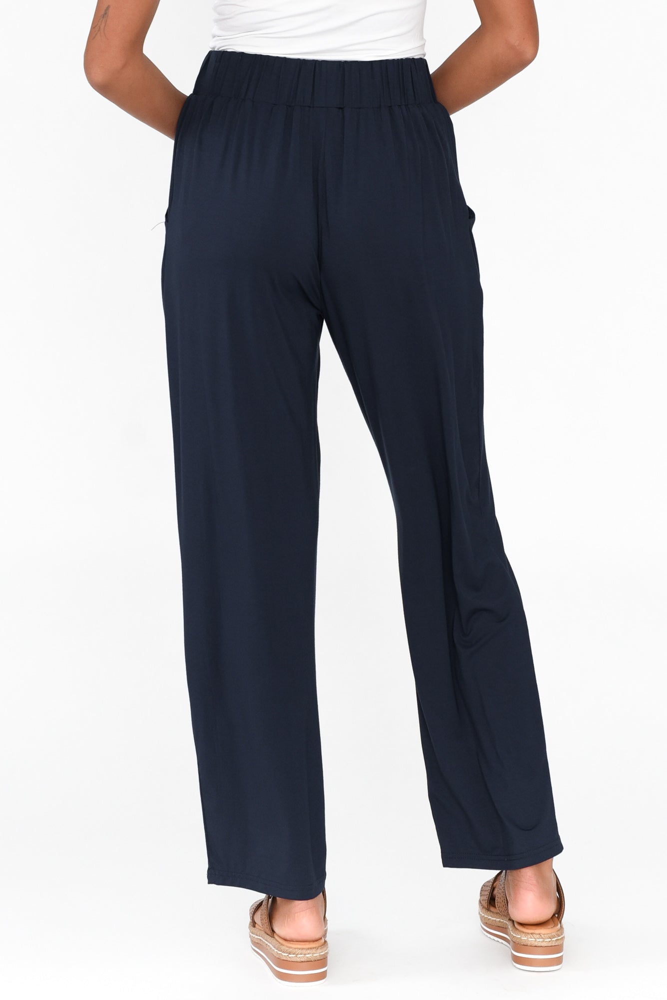Rosella Navy Bamboo Pant
