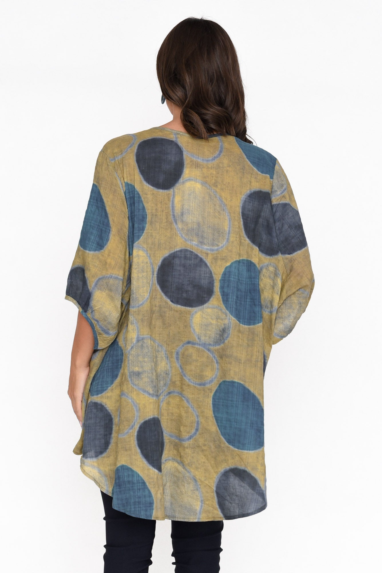 Abra Blue Spot Oversized Top