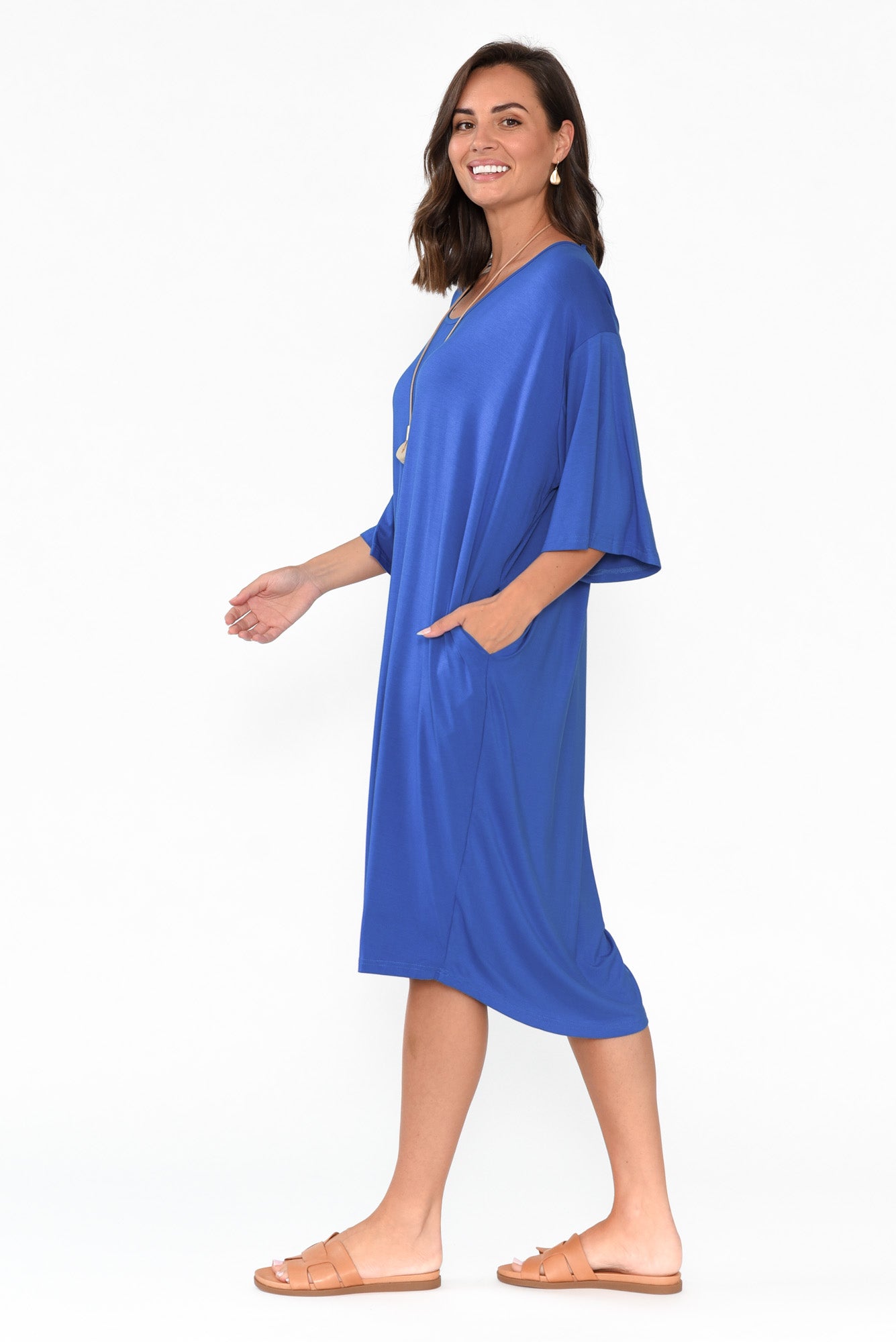 Brea Cobalt Bamboo Dress