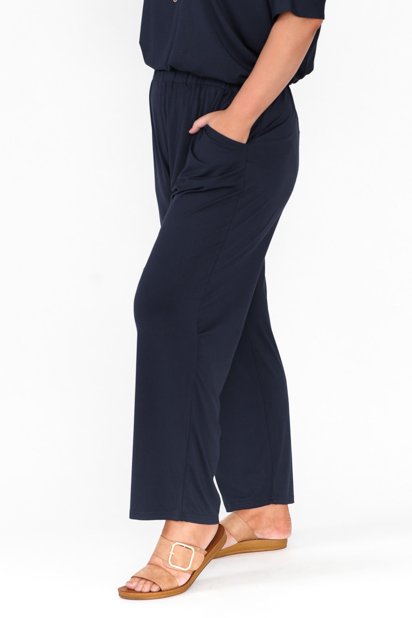 Rosella Navy Bamboo Pant