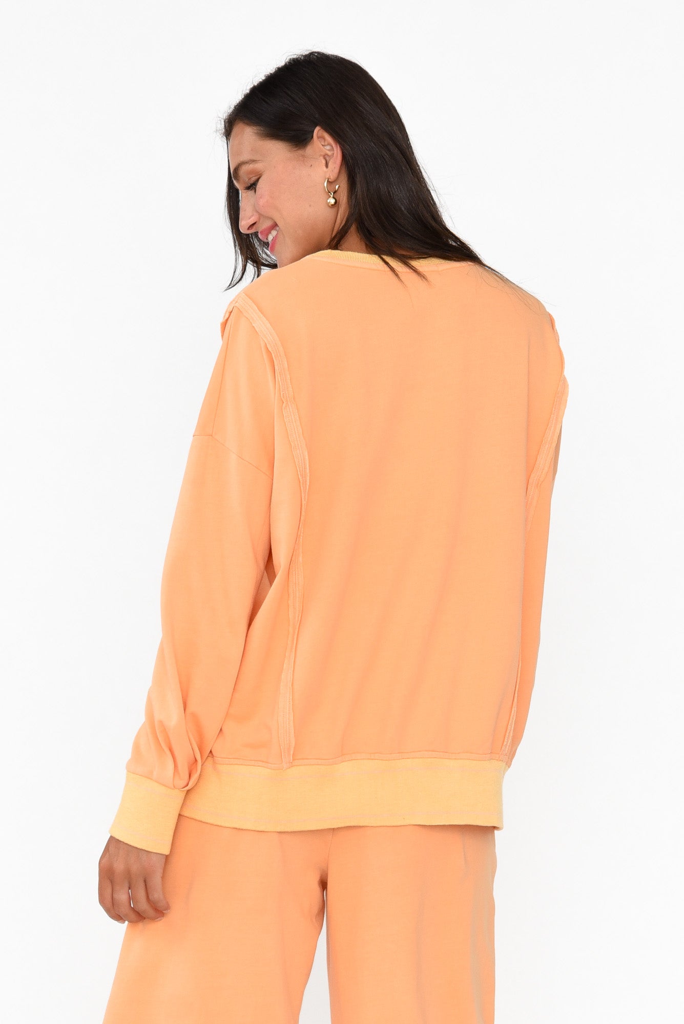 Linnea Orange V Split Jumper