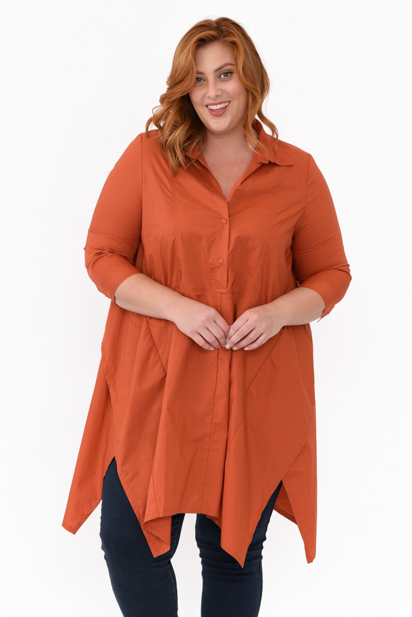 Colson Rust Cotton Tunic