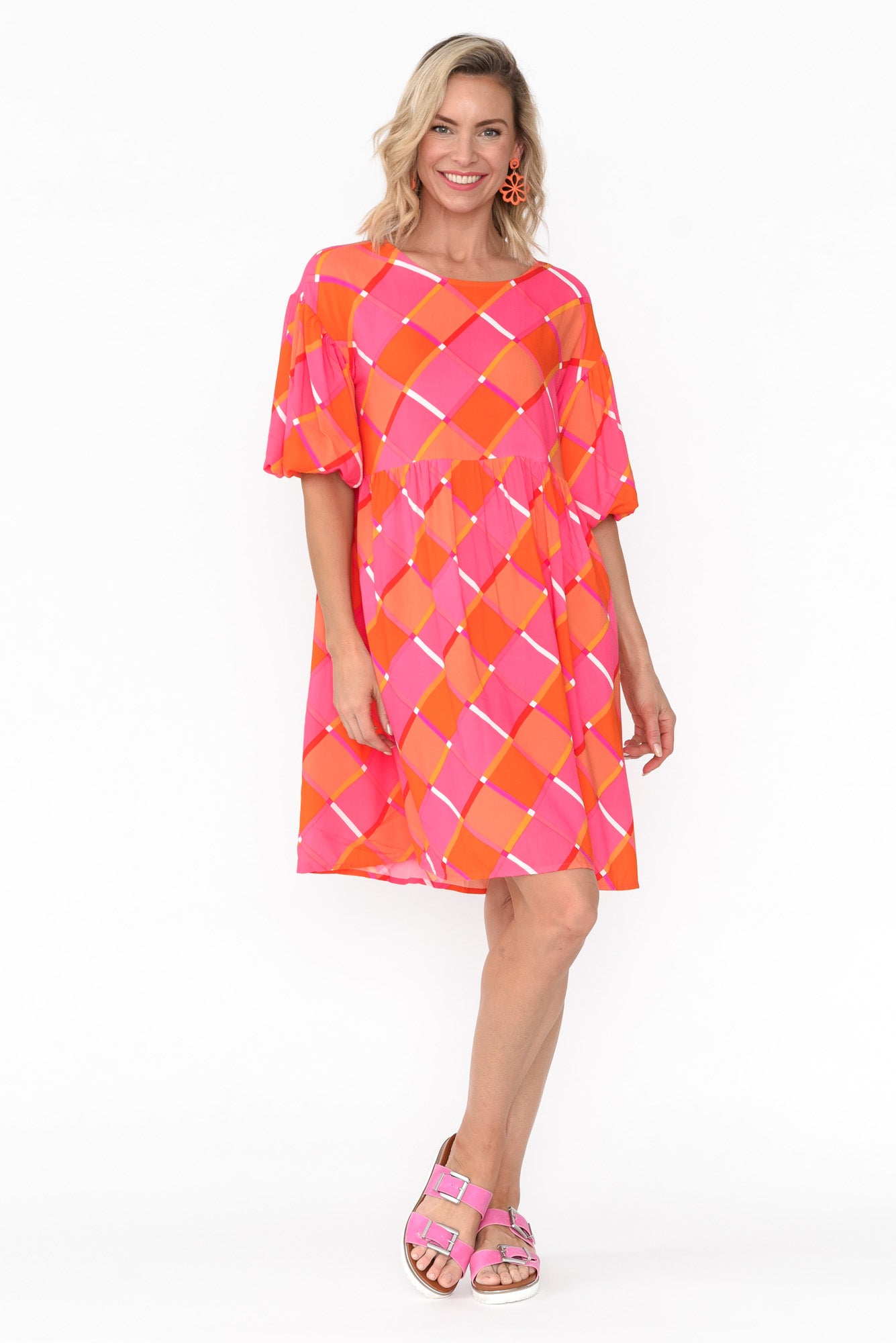 Kylo Pink Geometric Dress