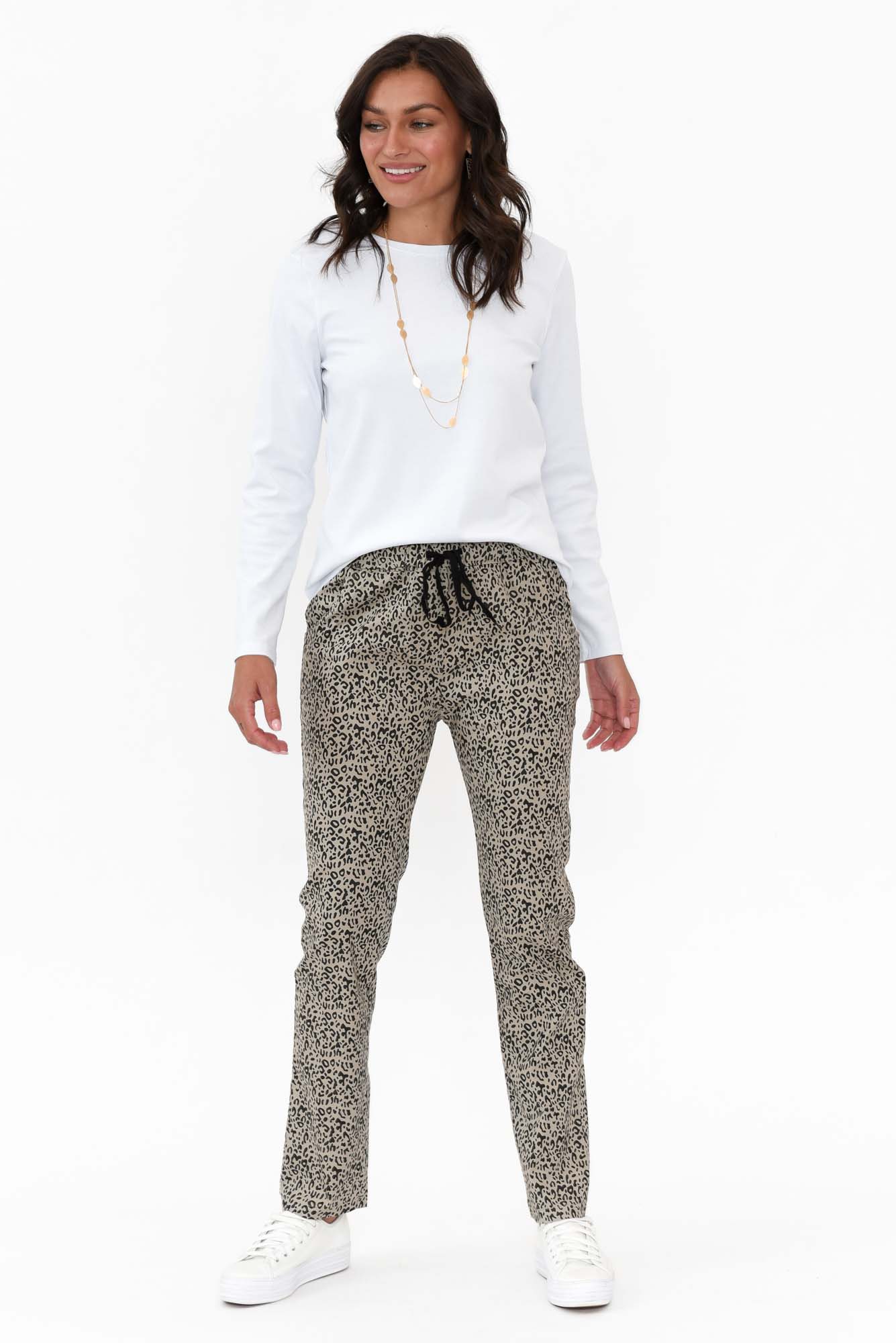 Porter White Cotton Long Sleeve Top