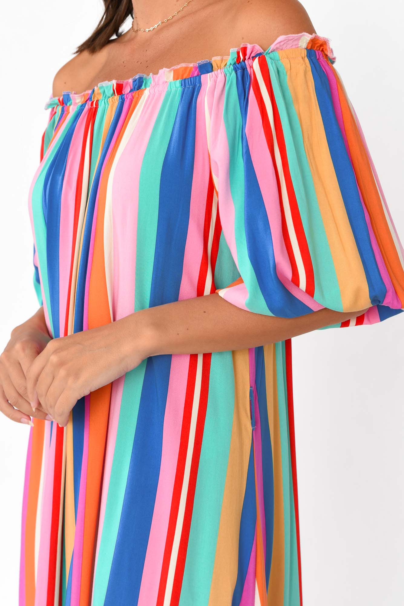 Dove Multi Stripe Maxi Dress
