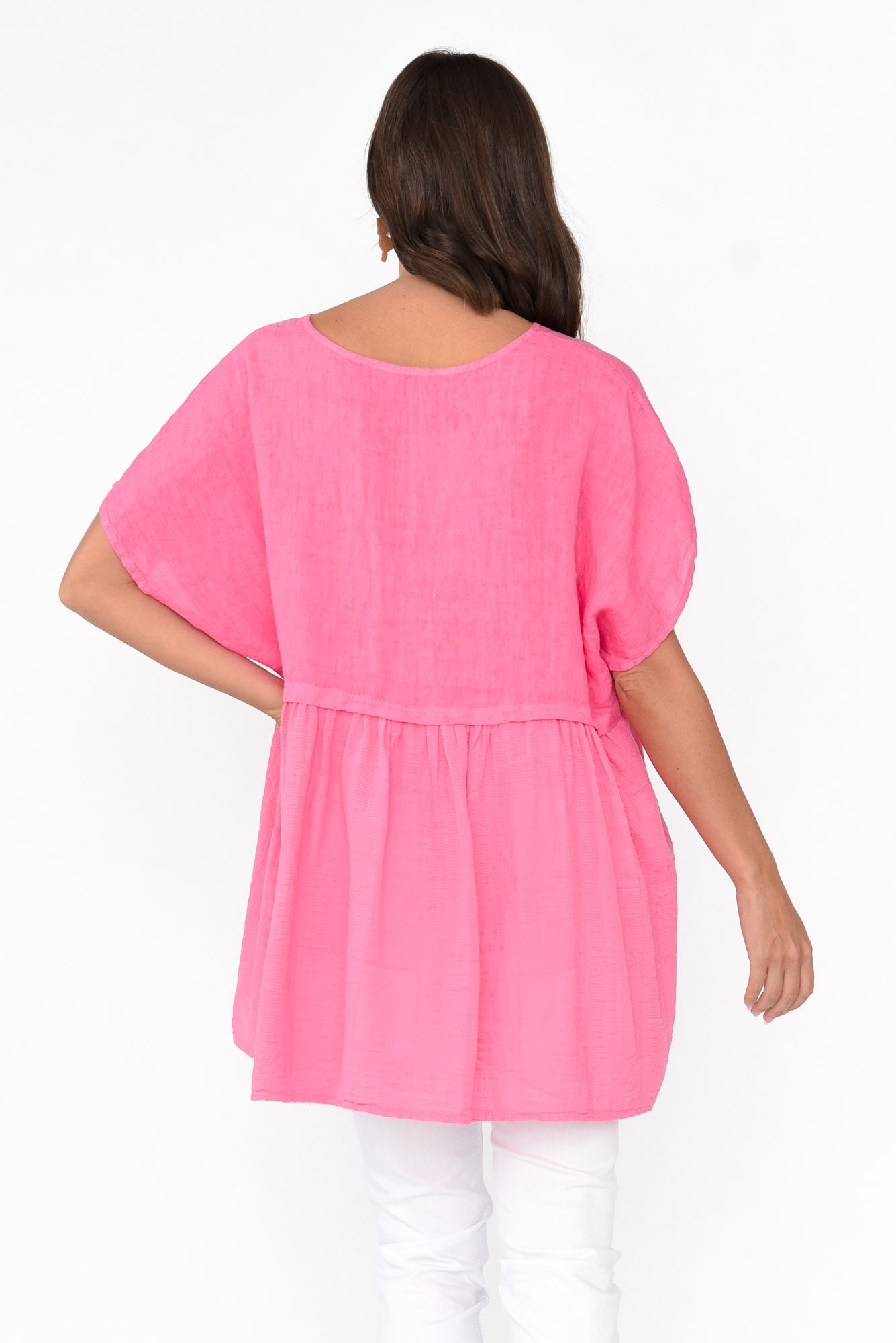Sabre Pink Linen Top