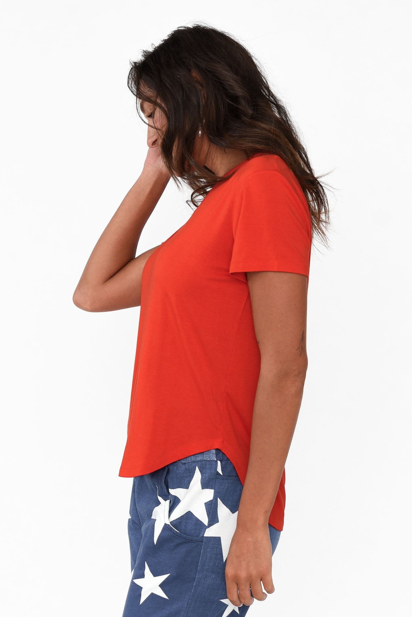 Veronica Red Bamboo Tee