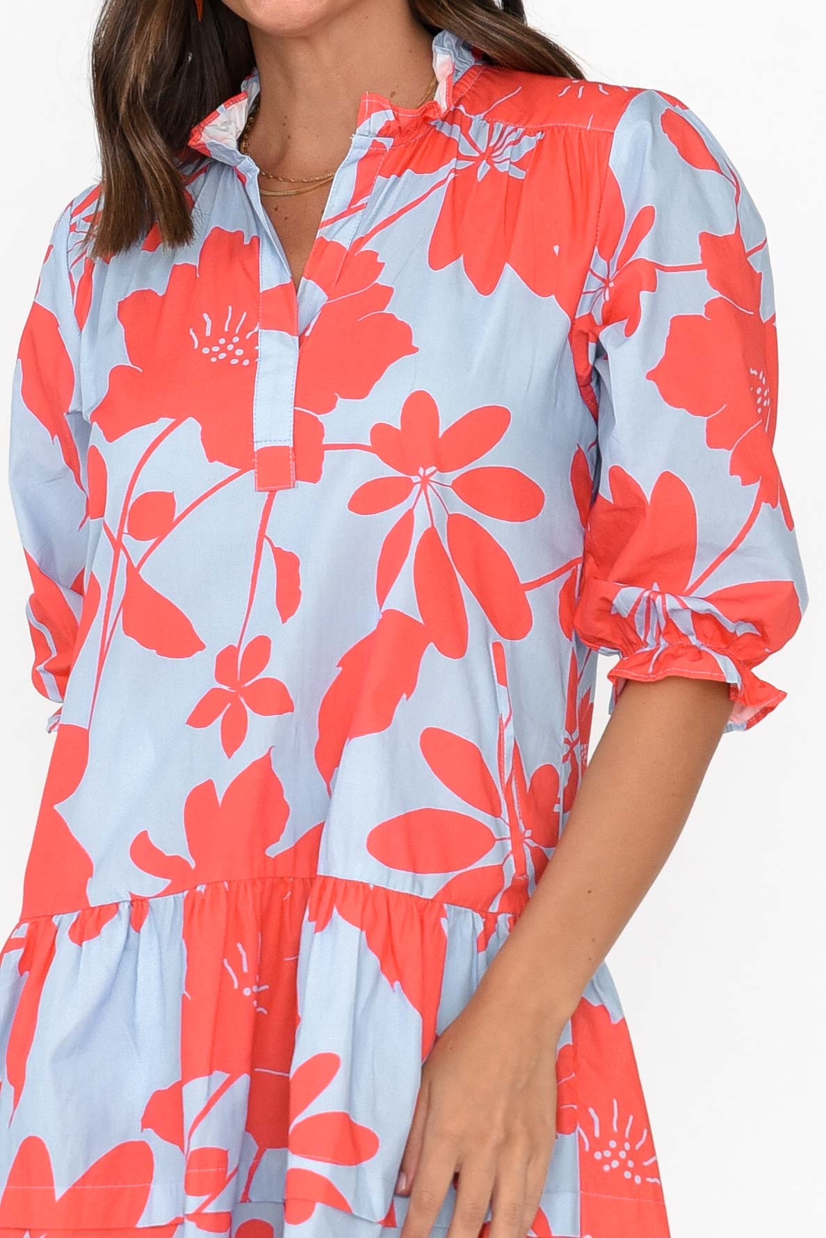 Hayes Bright Blooms Cotton Poplin Dress