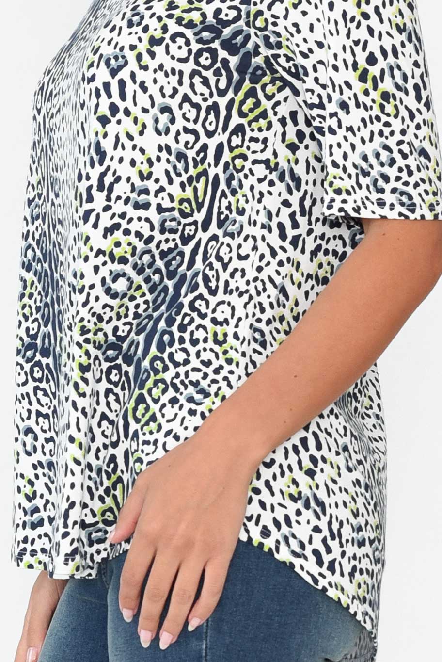Blue Jaguar Half Sleeve Micro Modal Top