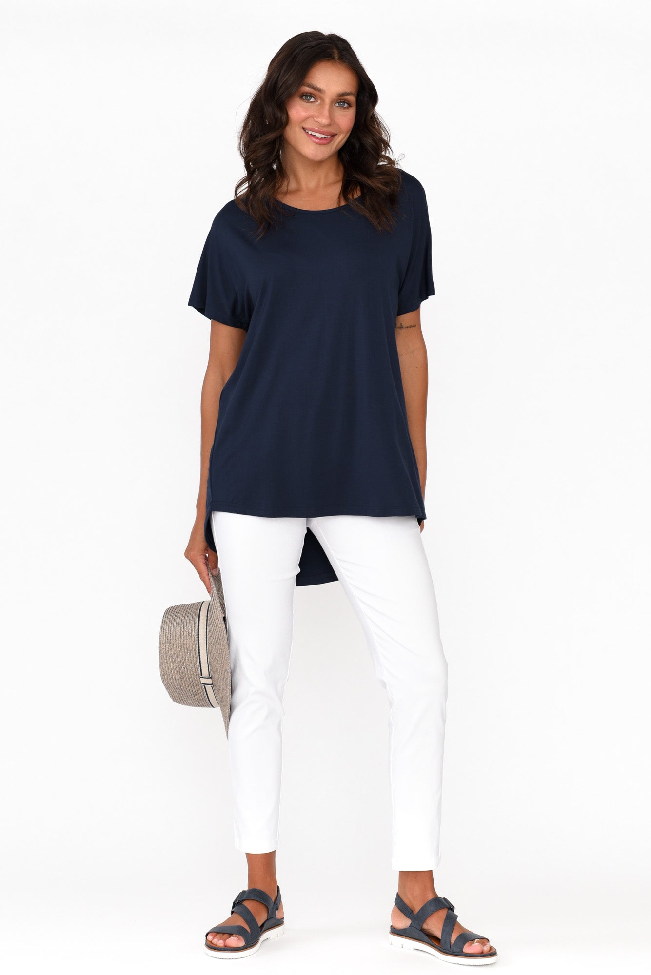 Danya Navy Bamboo Top