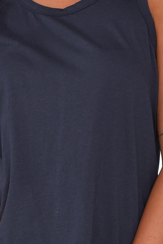 Keira Navy Cotton Tank