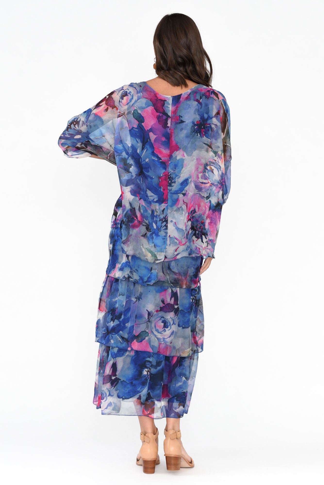 Teffy Blue Blossom Layer Dress
