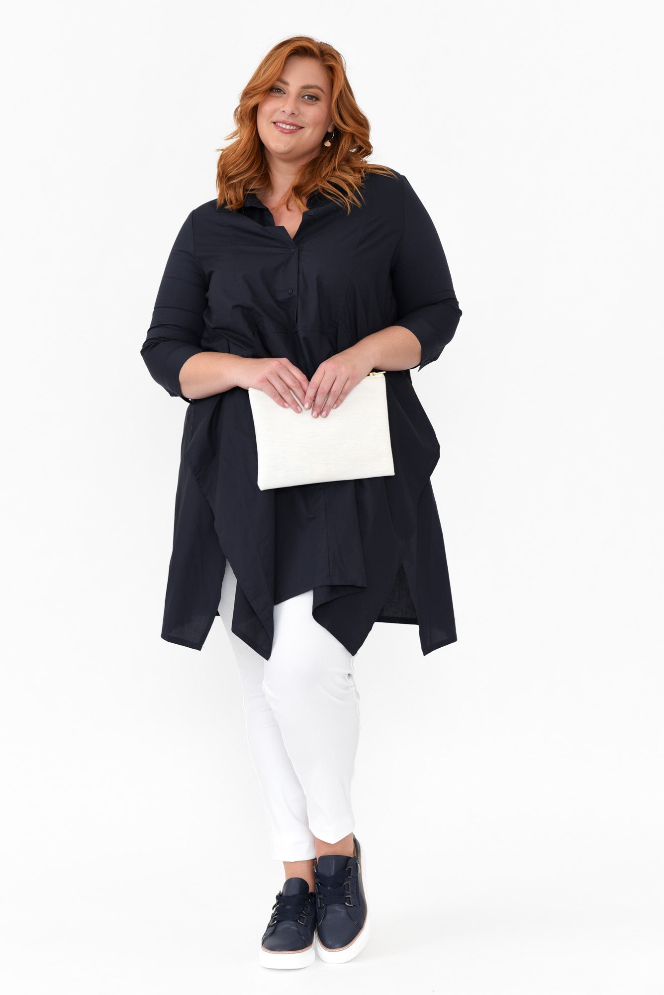 Colson Navy Cotton Tunic