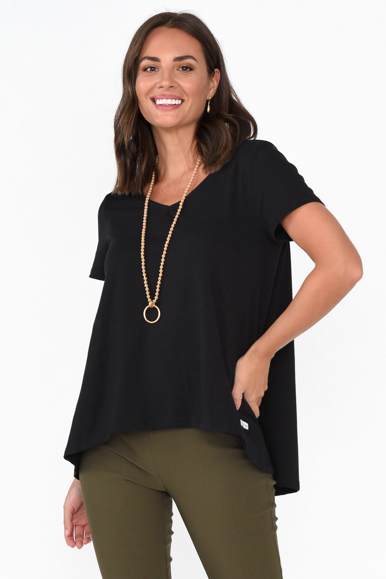 Montreal Black Cotton Tee