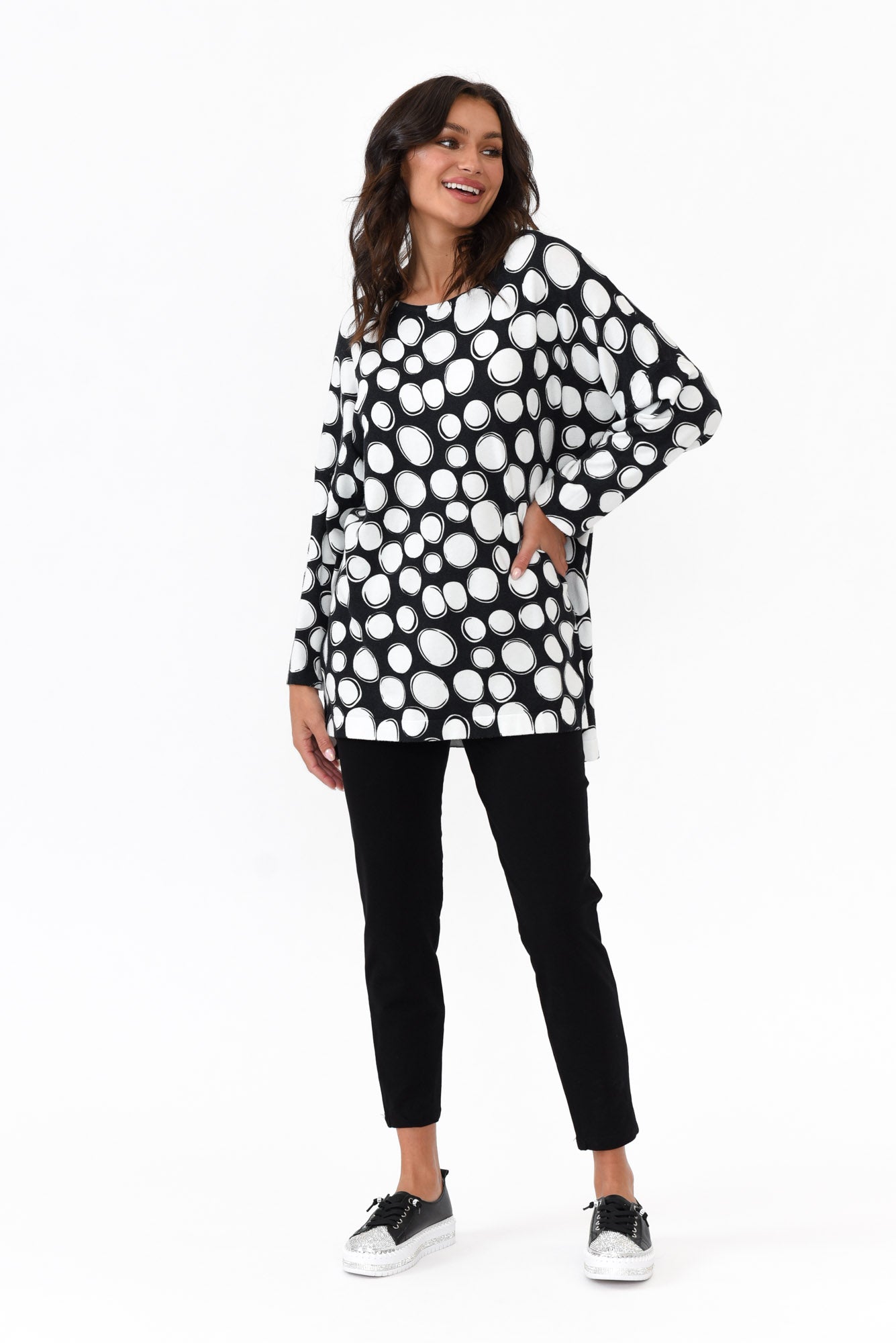 Rylan Black Cotton Tie Pant