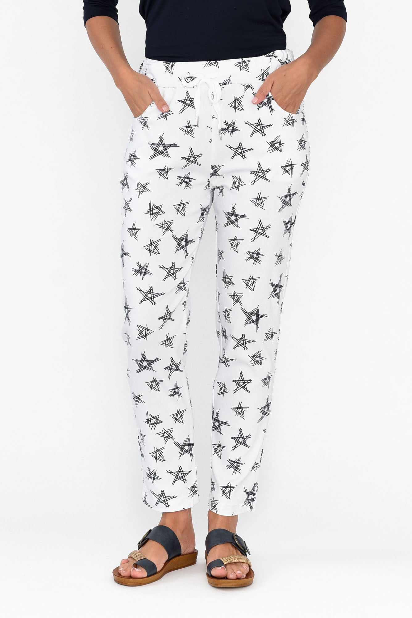 Boyce White Star Cotton Blend Stretch Pant