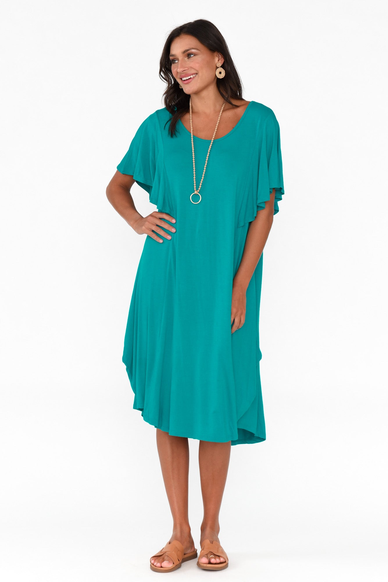 Tahiti Blue Lagoon Frill Dress