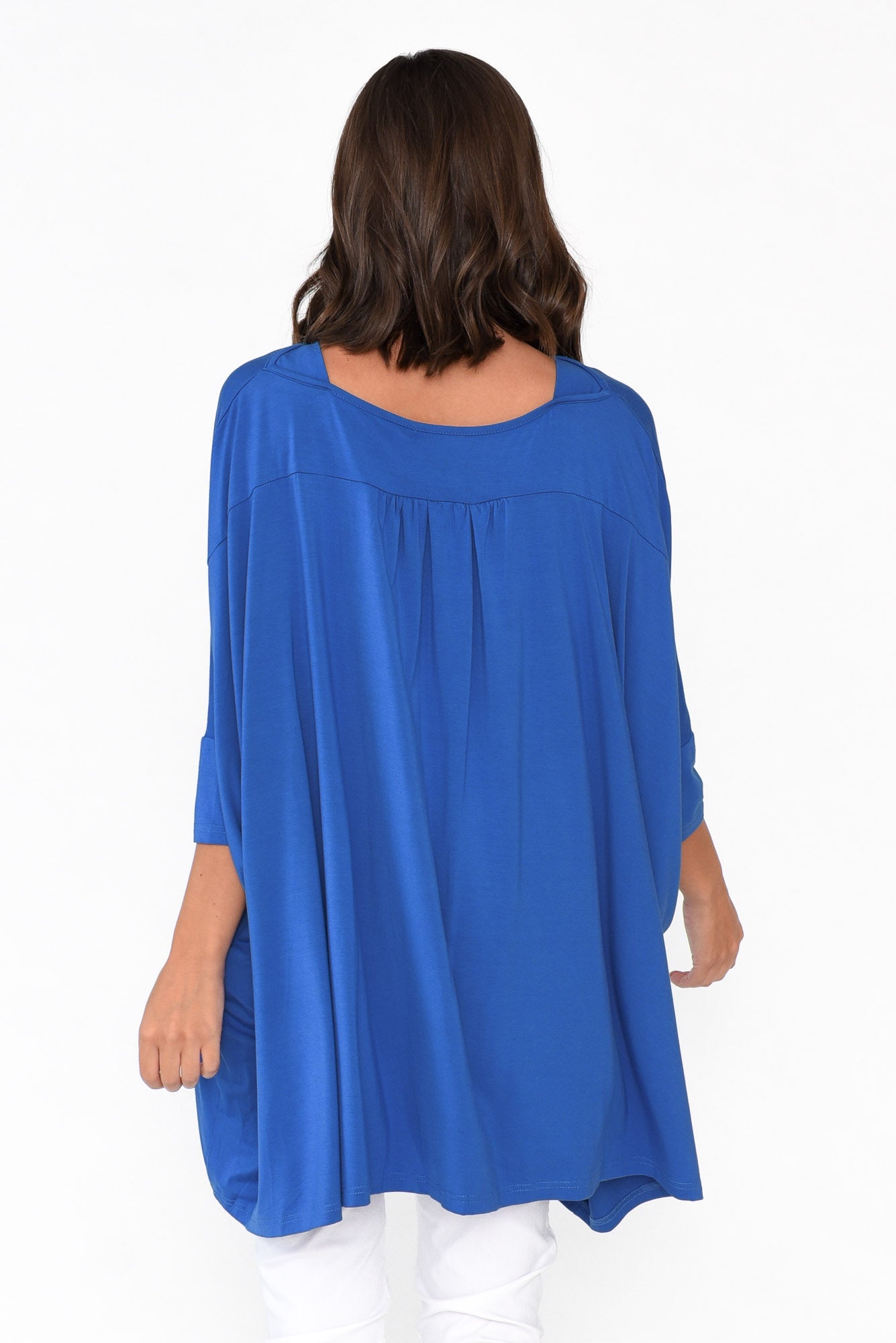 Simplicity Cobalt Bamboo Drape Top