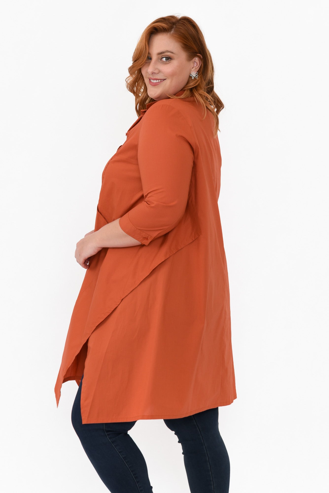 Colson Rust Cotton Tunic