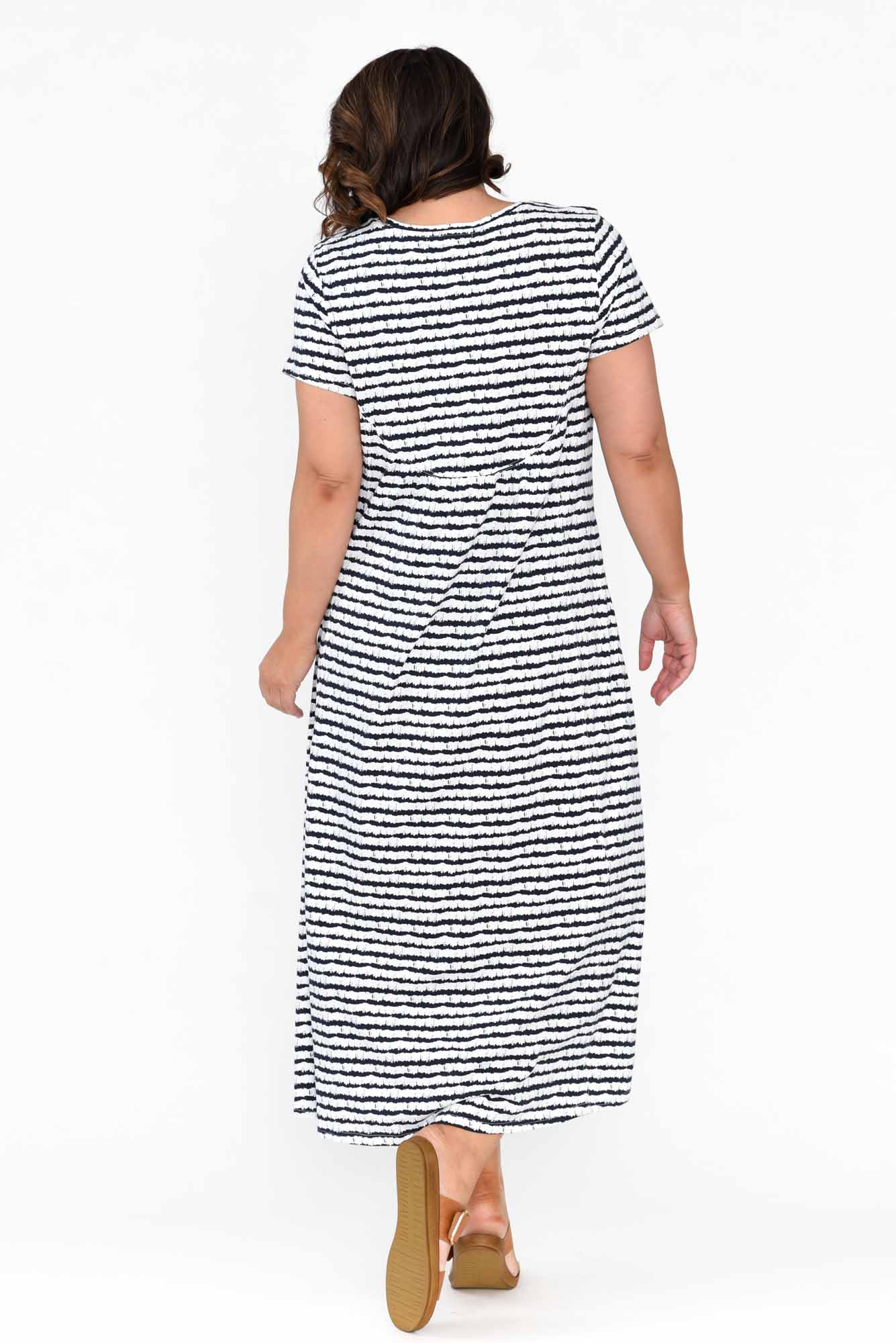 Patrick Navy Stripe Cotton Pocket Dress