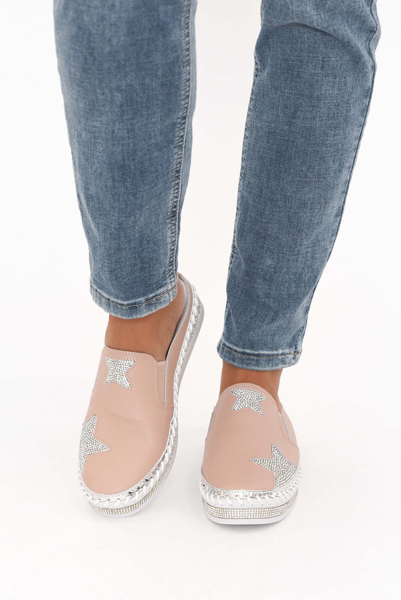 Brynn Blush Star Leather Mule