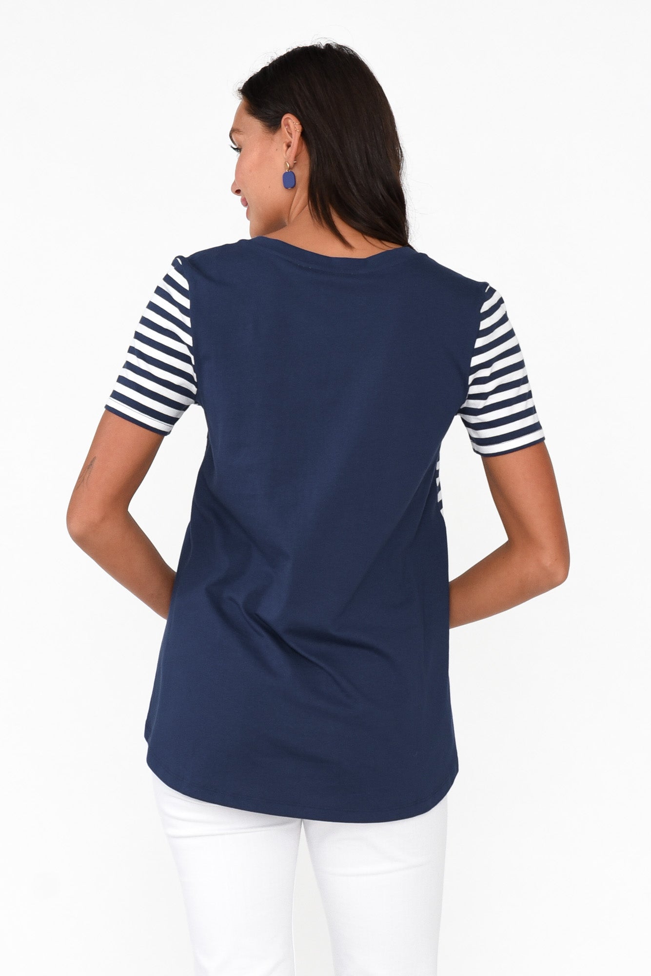 Luella Navy Stripe Cotton Tee