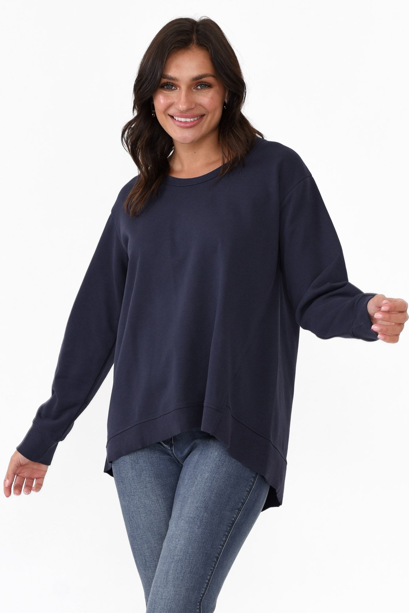 Newhaven Navy Cotton Jumper