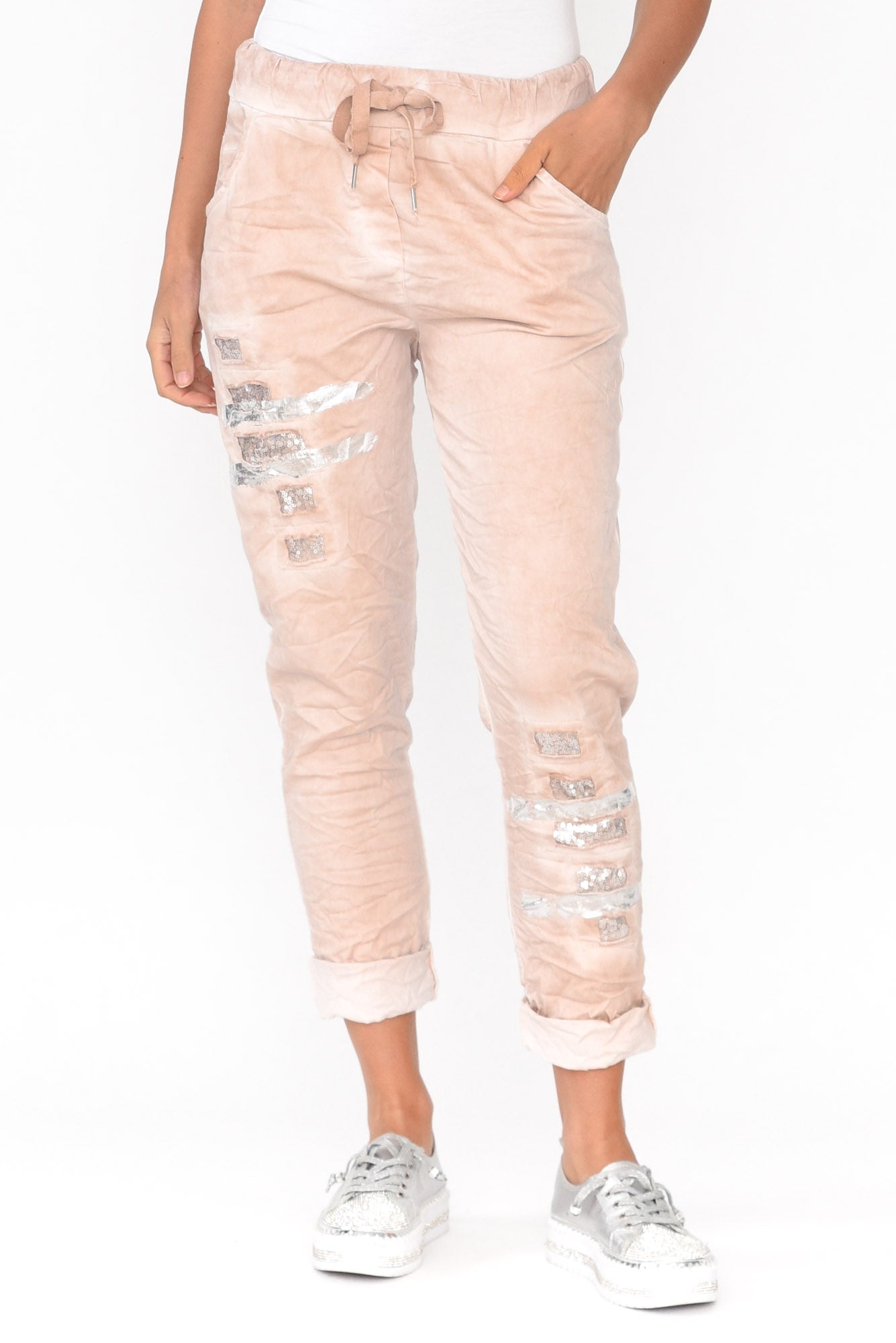 Lexus Pink Foil Stretch Pant