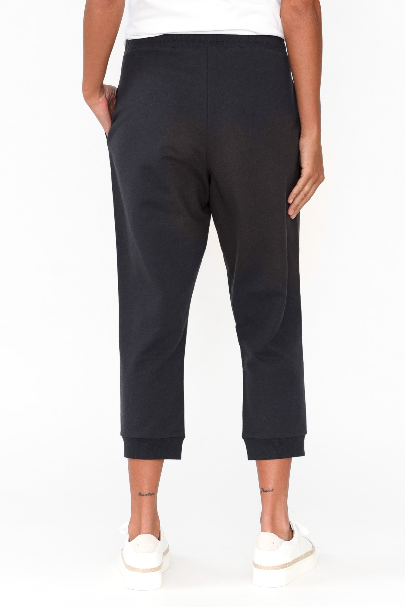 Tasha Charcoal Cotton Blend Jogger Pant