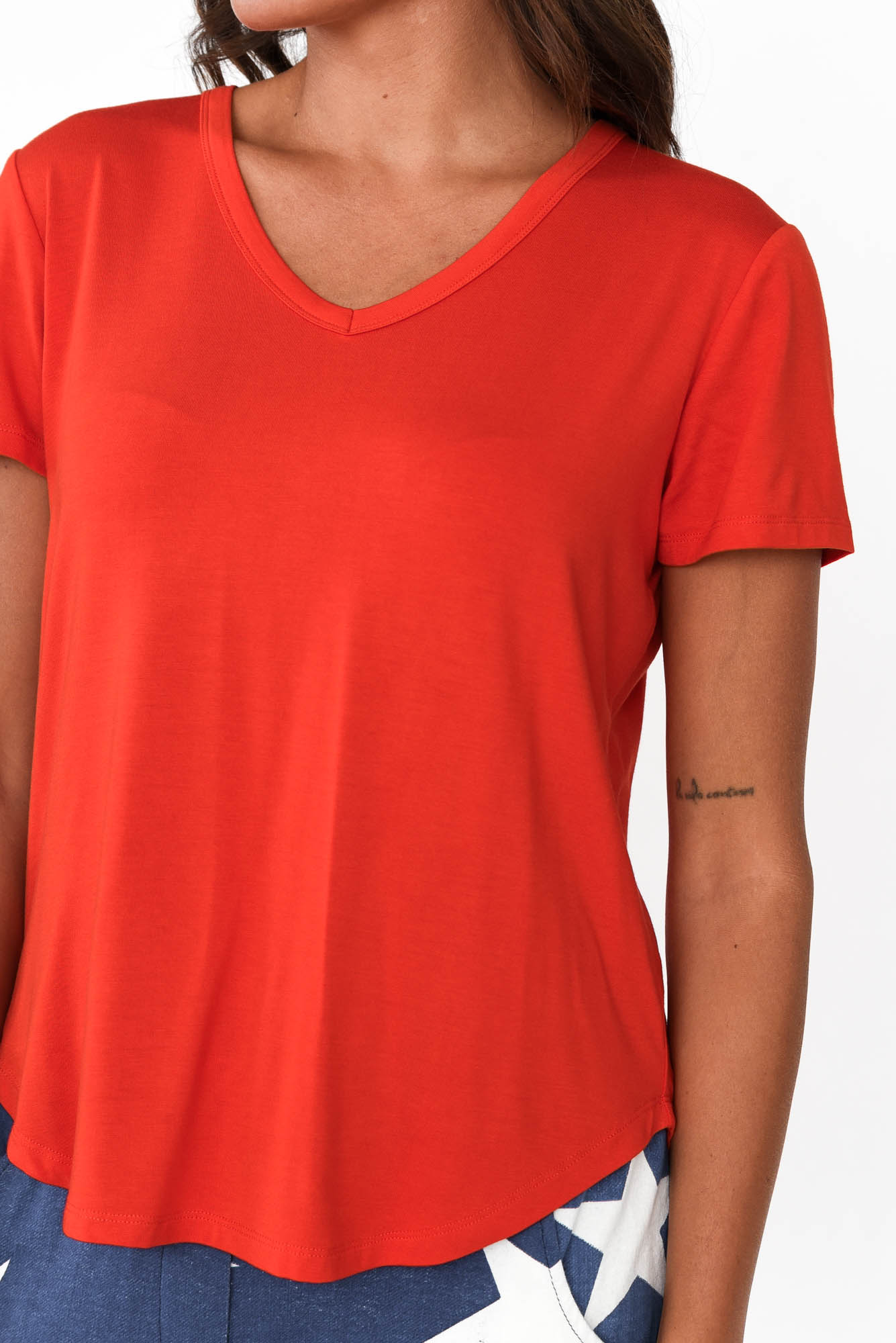 Veronica Red Bamboo Tee