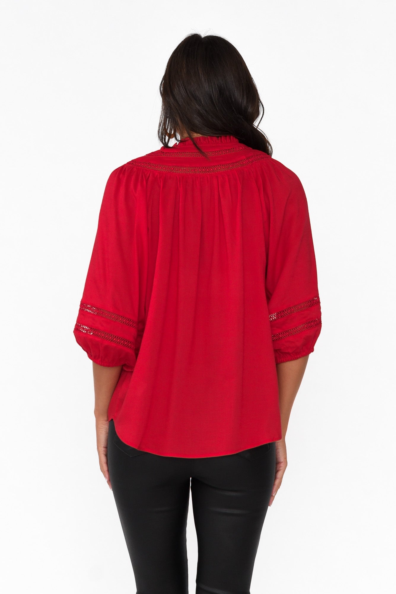 Faraway Red Ladder Trim Top