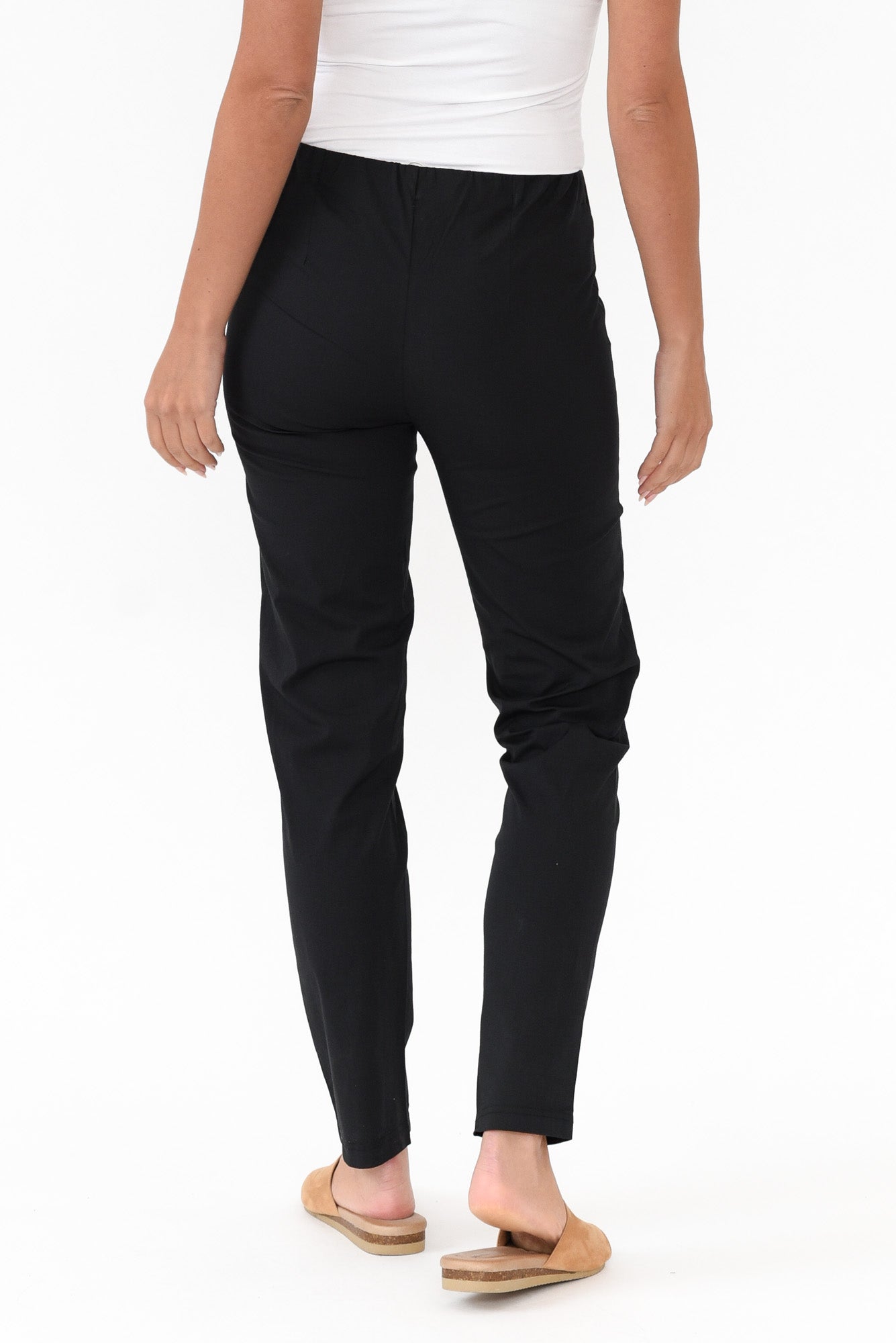 Devon Black Cotton Stretch Pant