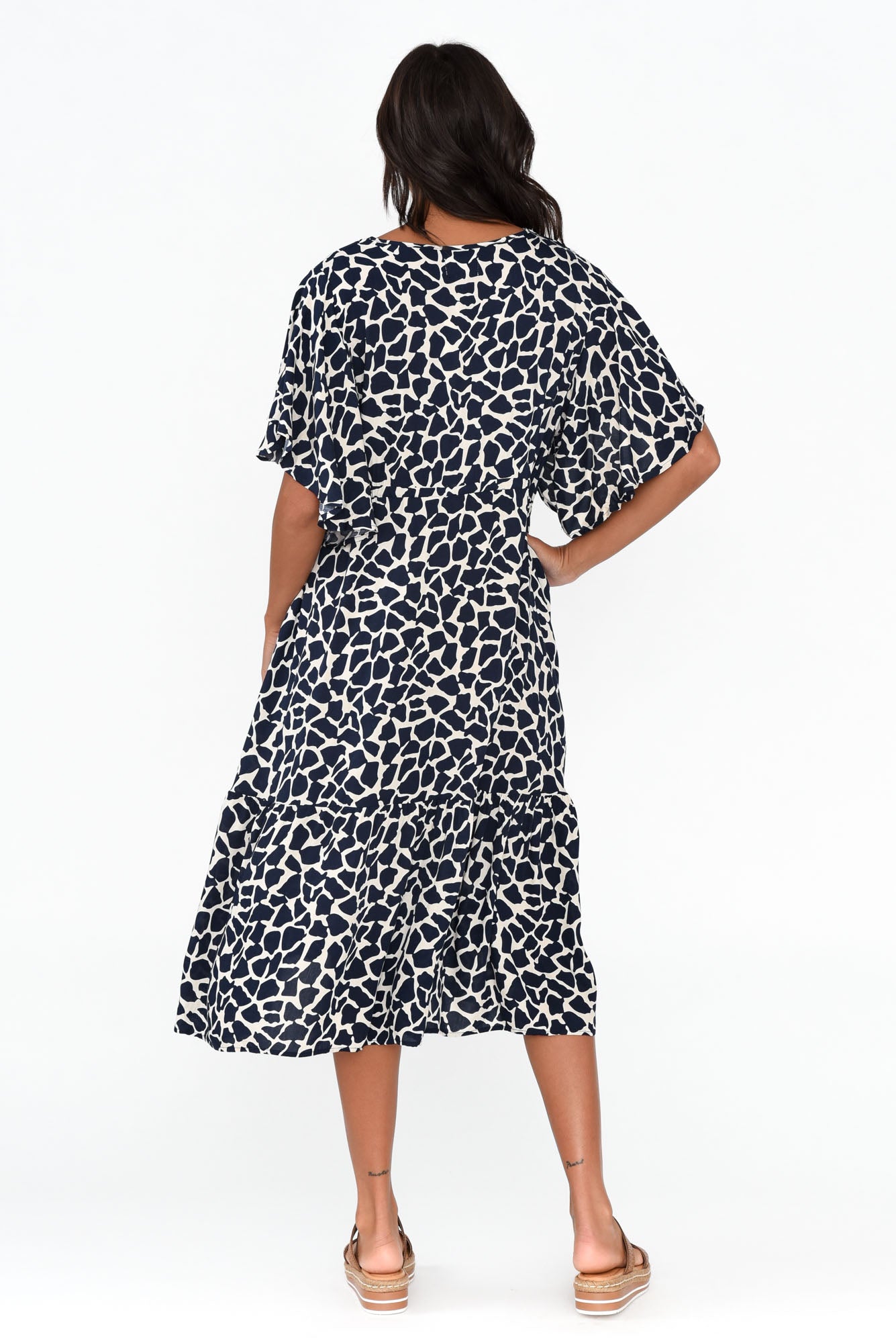 Marianna Navy Abstract Pocket Dress