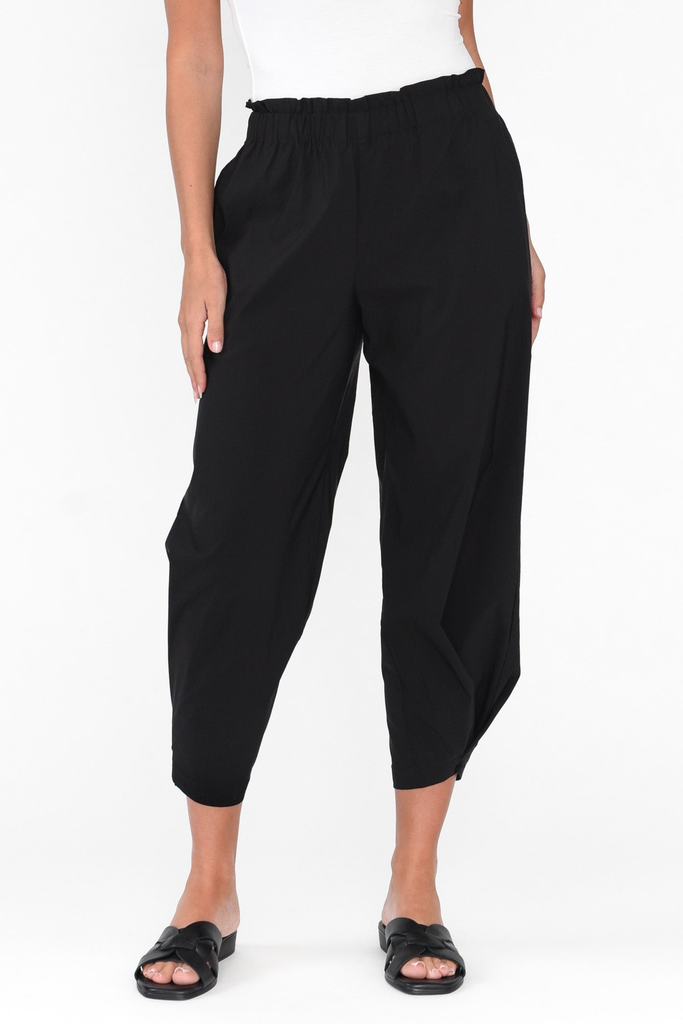 Carlton Black Convertible Cropped Pant