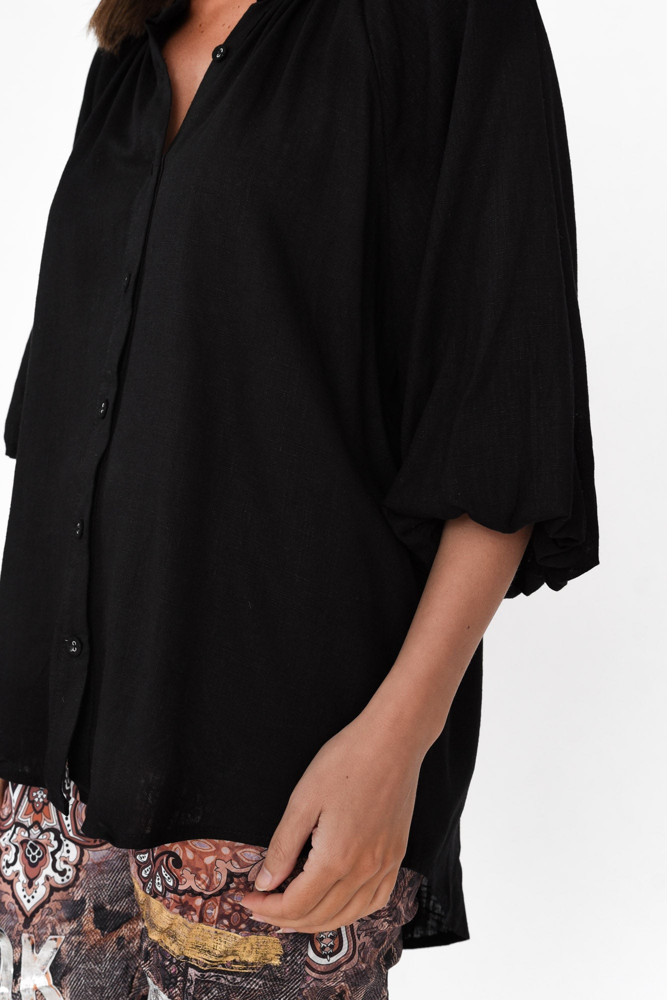 Amirah Black Button Up Shirt