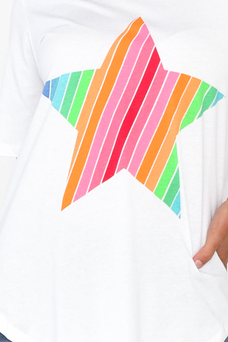 Ariana Rainbow Star Cotton Tee