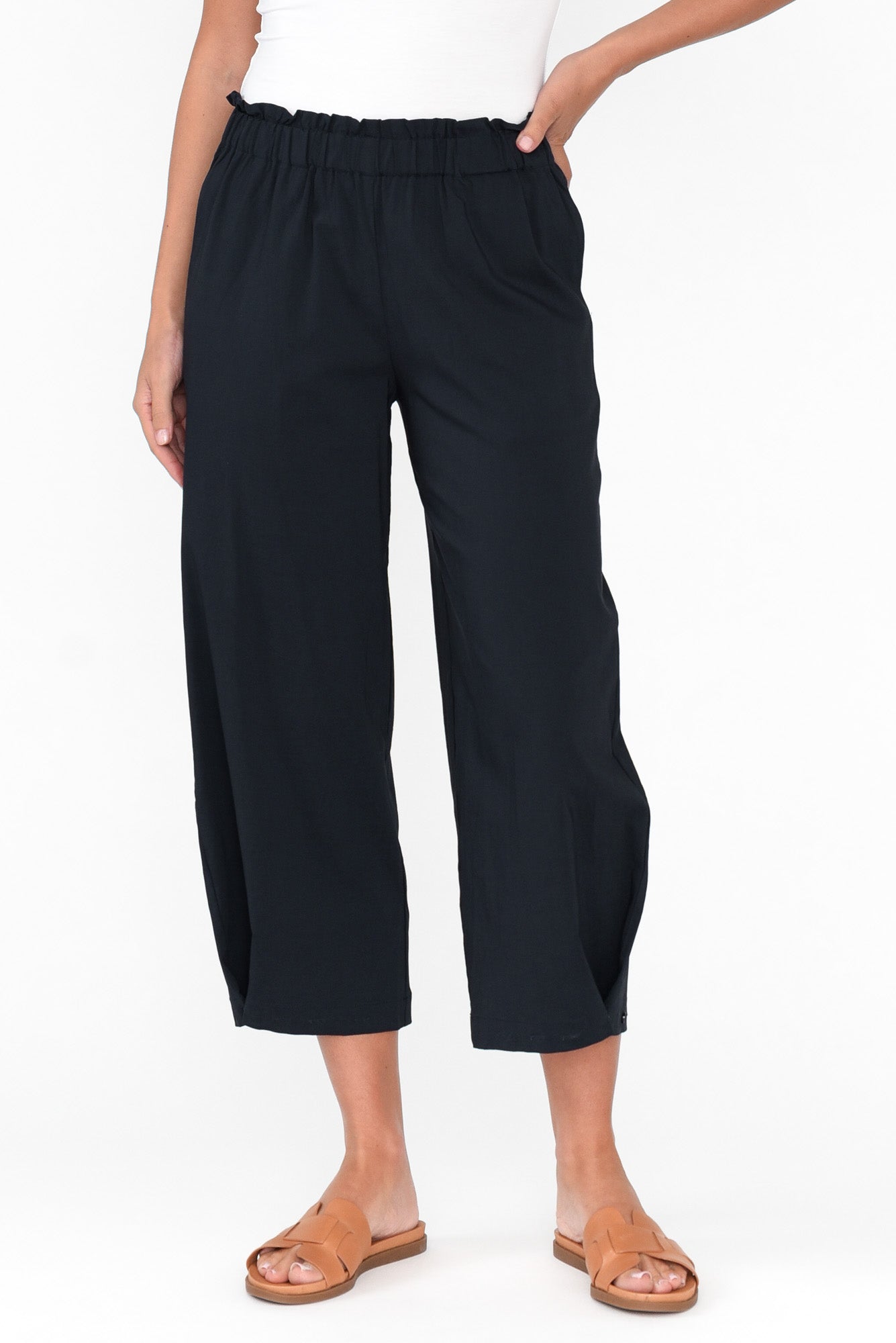 Carlton Navy Convertible Cropped Pant