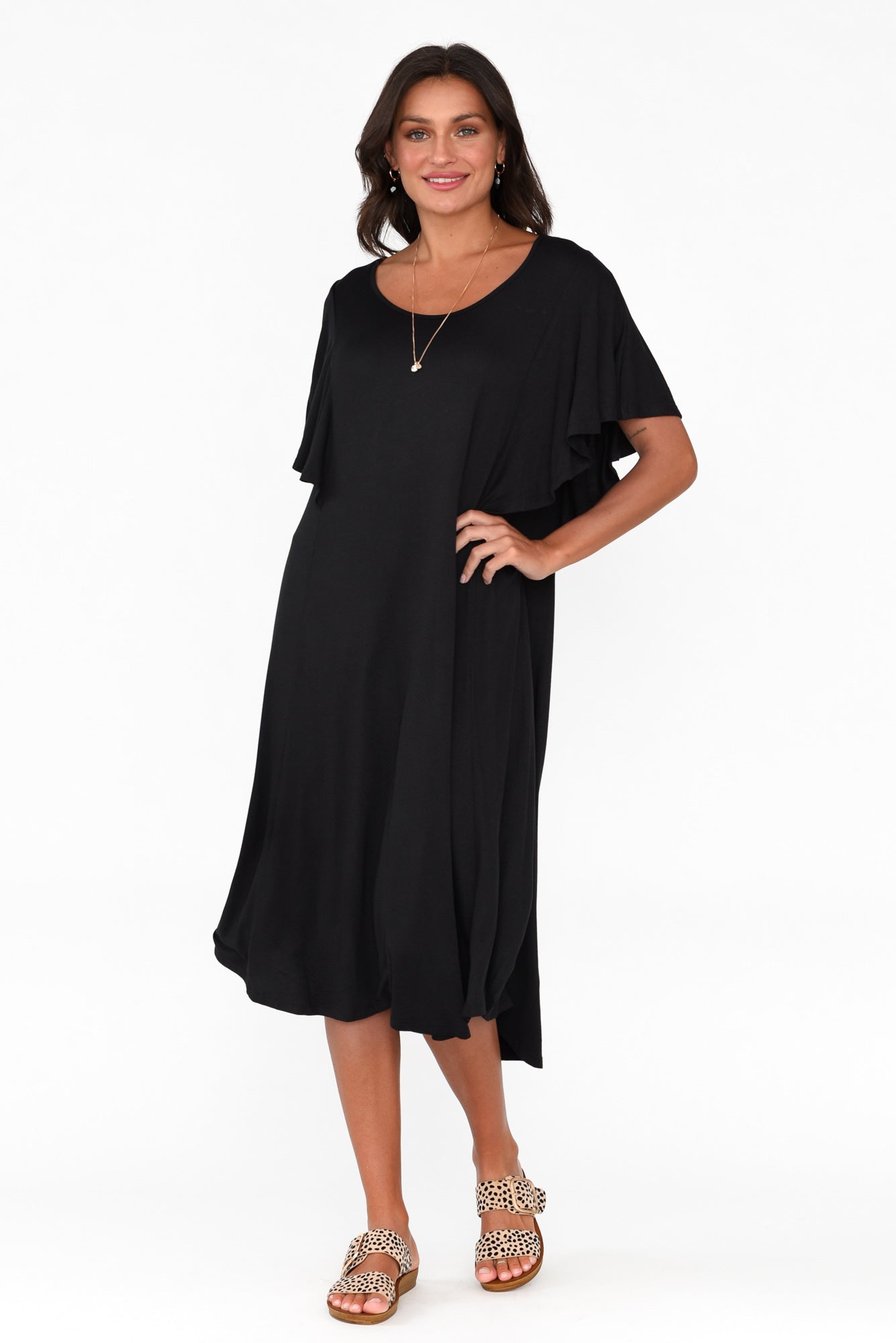 Tahiti Black Frill Dress