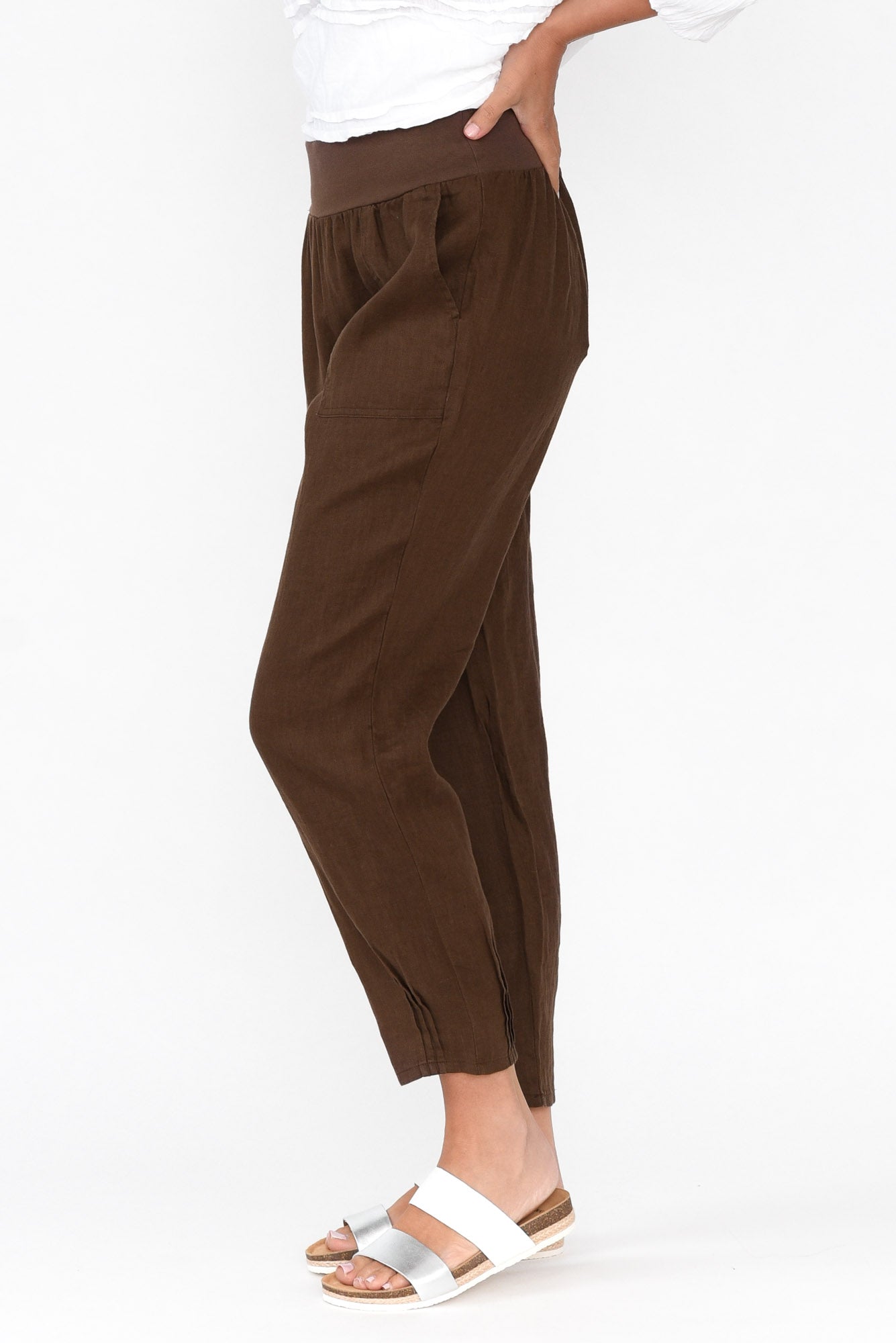 Tatum Chocolate Linen Pant