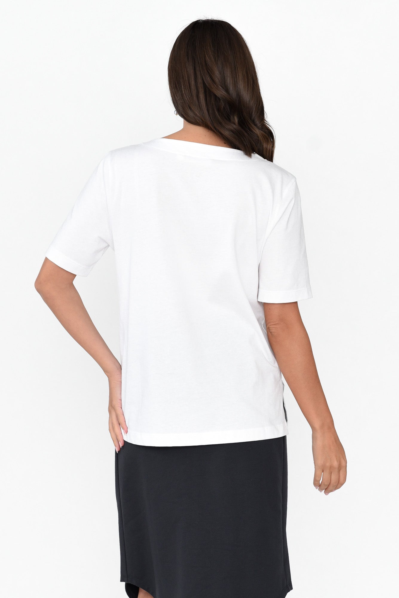 Rosalie White Cotton Tee
