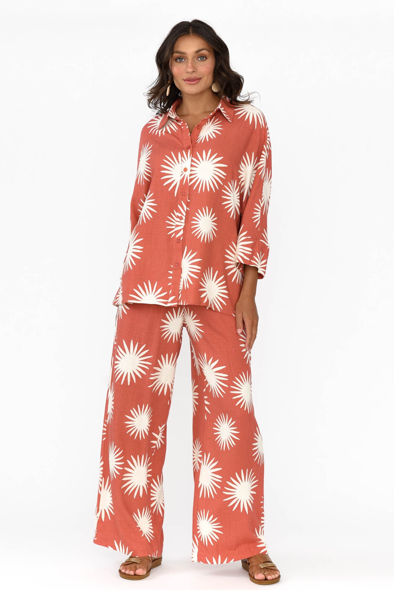 Cherish Rust Flower Pant