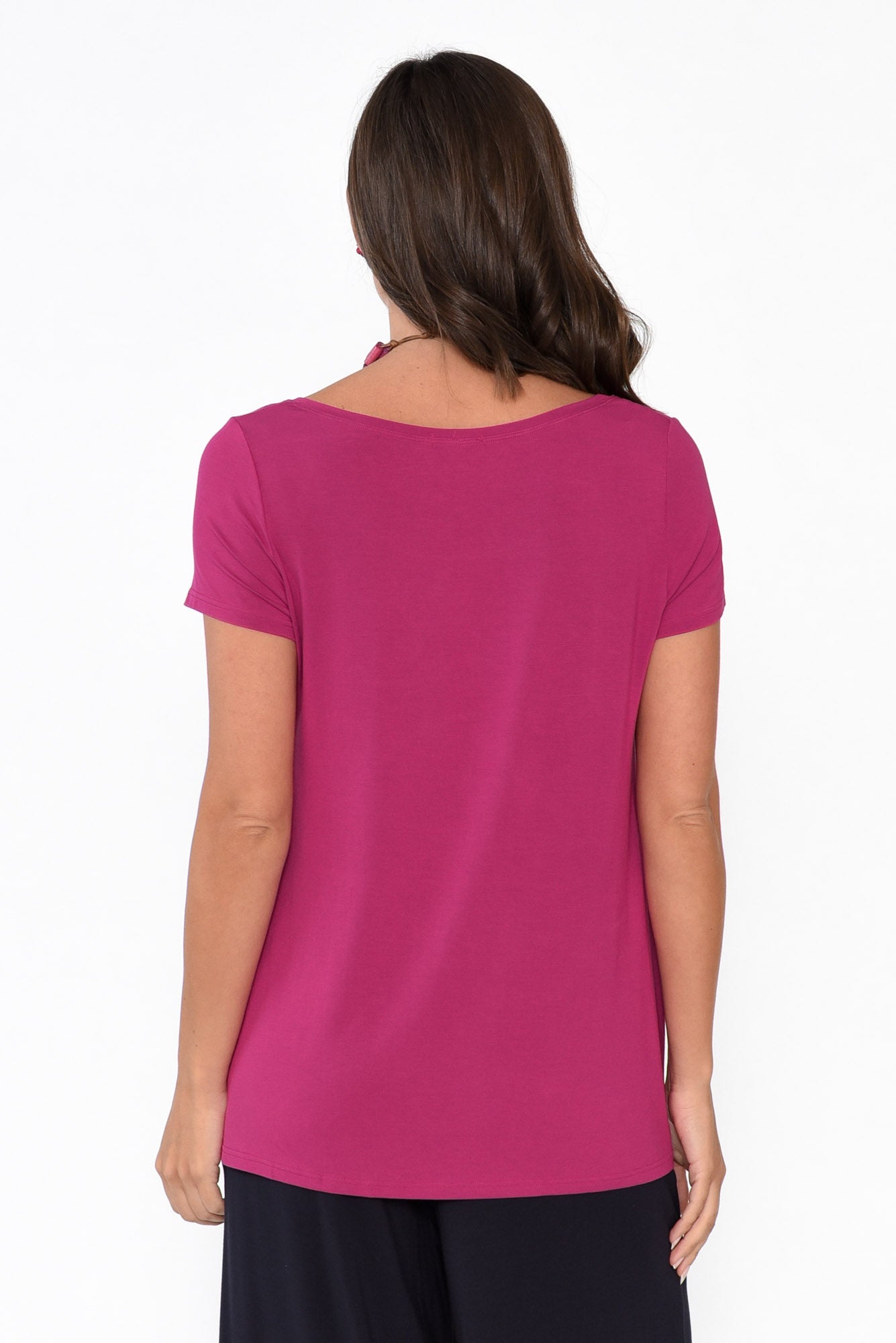 Fuchsia Micro Modal Swing Tee