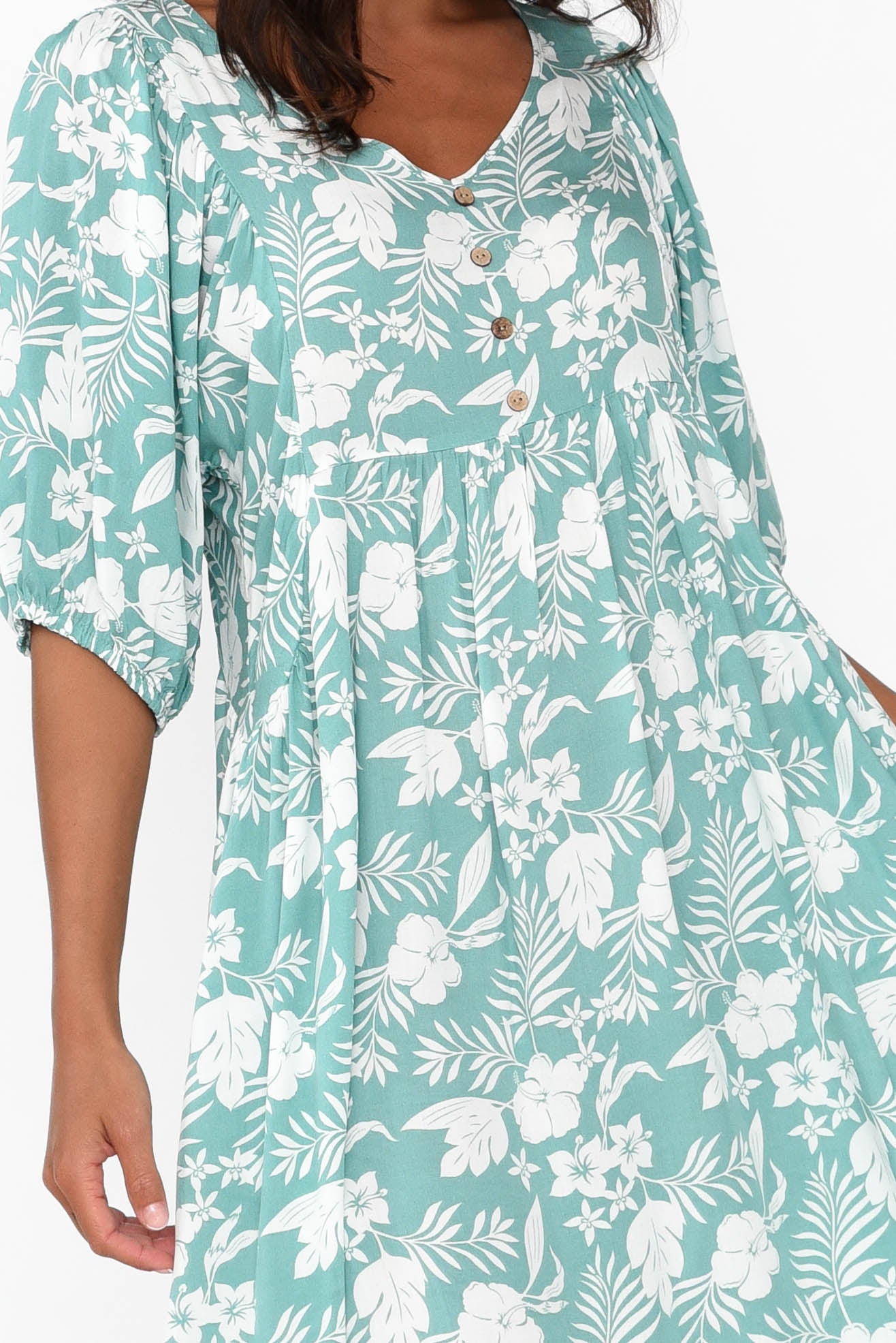 Kacey Sage Garden Button Dress
