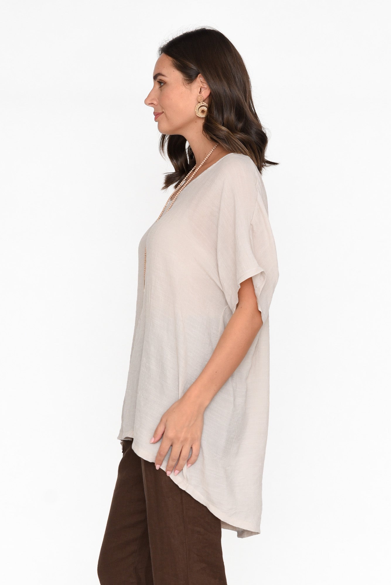 Elvira Natural Drape Top