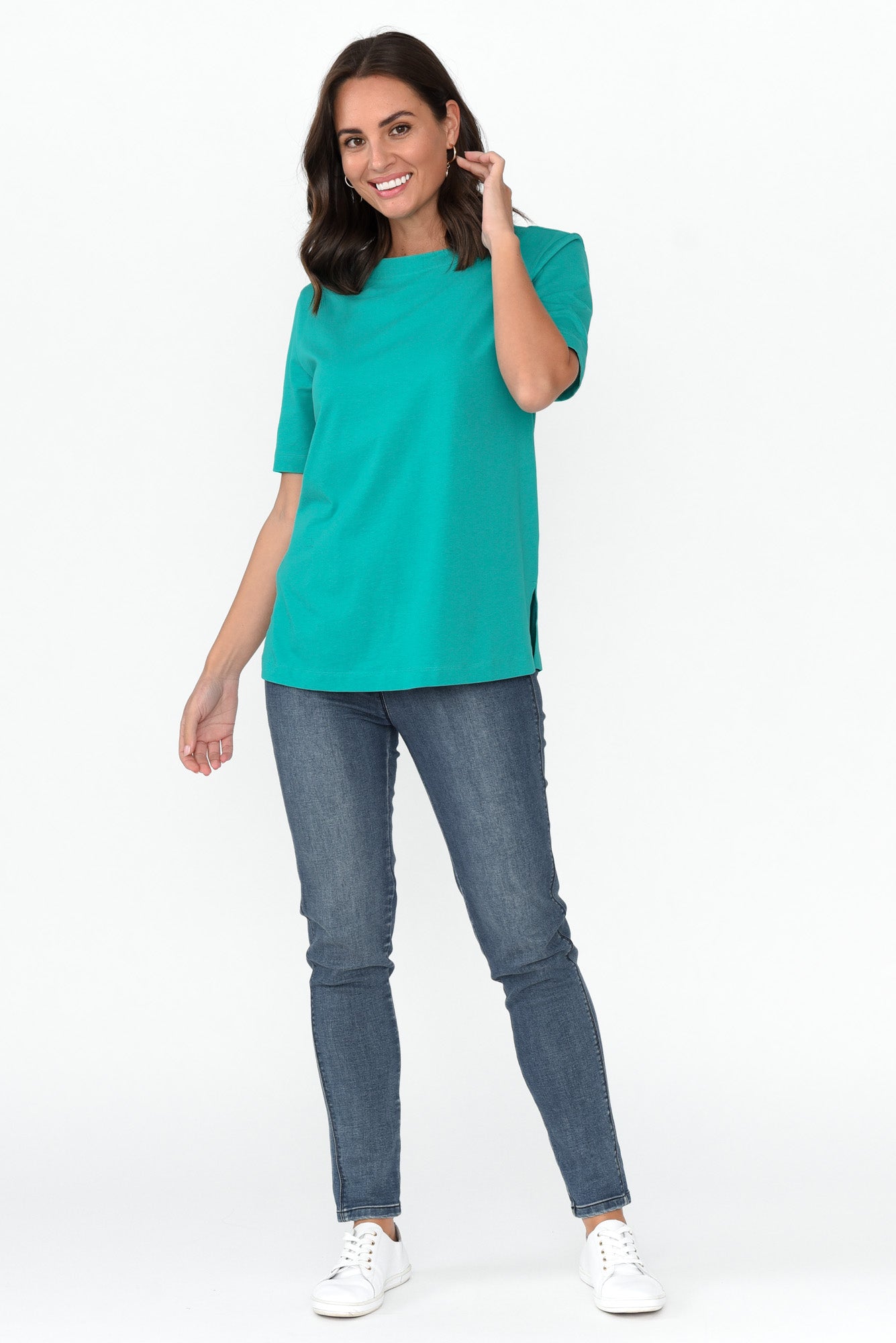 Rosalie Jade Green Cotton Tee