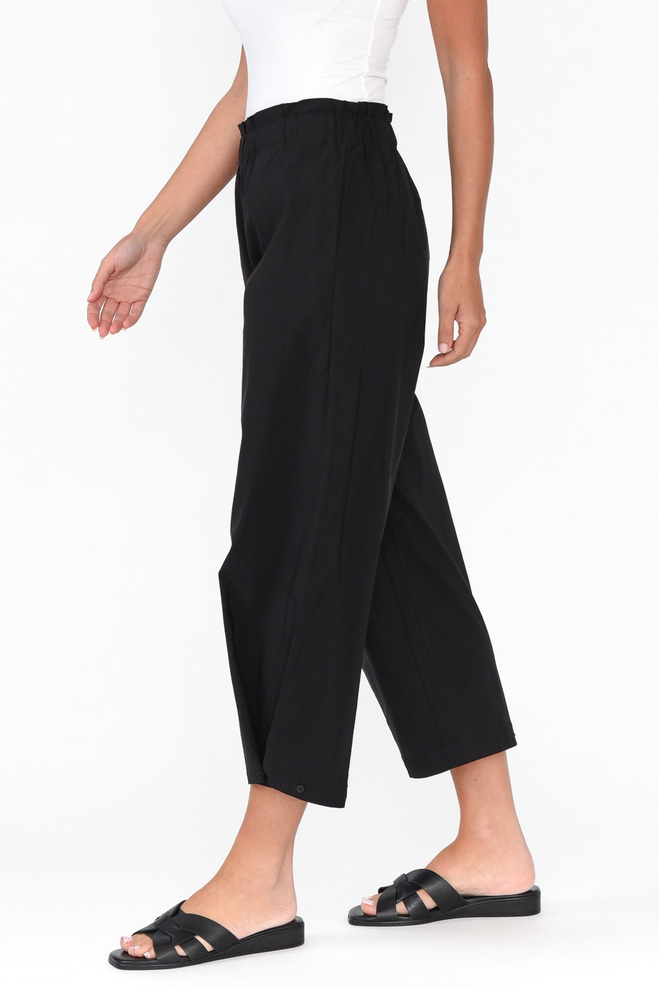 Carlton Black Convertible Cropped Pant