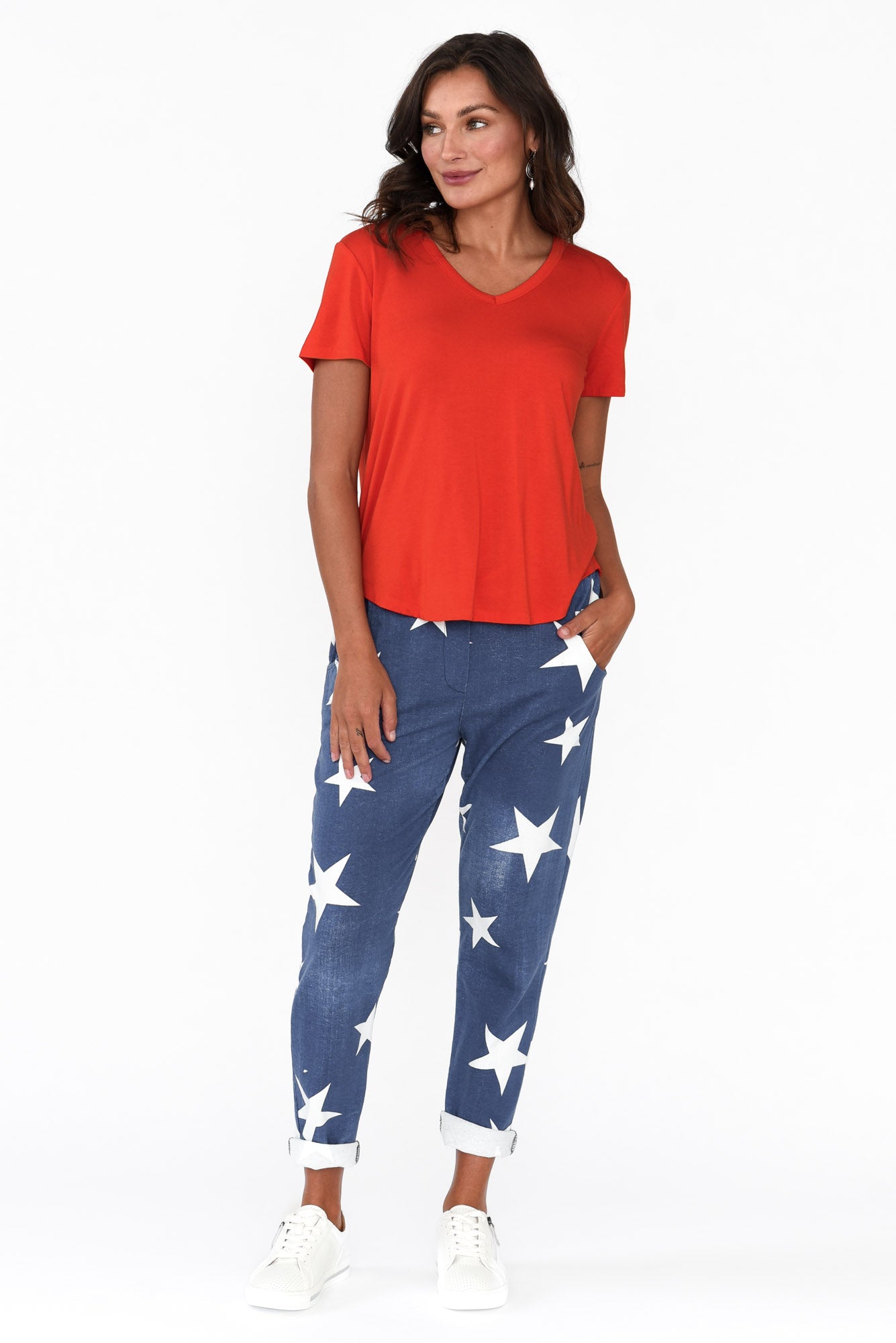 Veronica Red Bamboo Tee