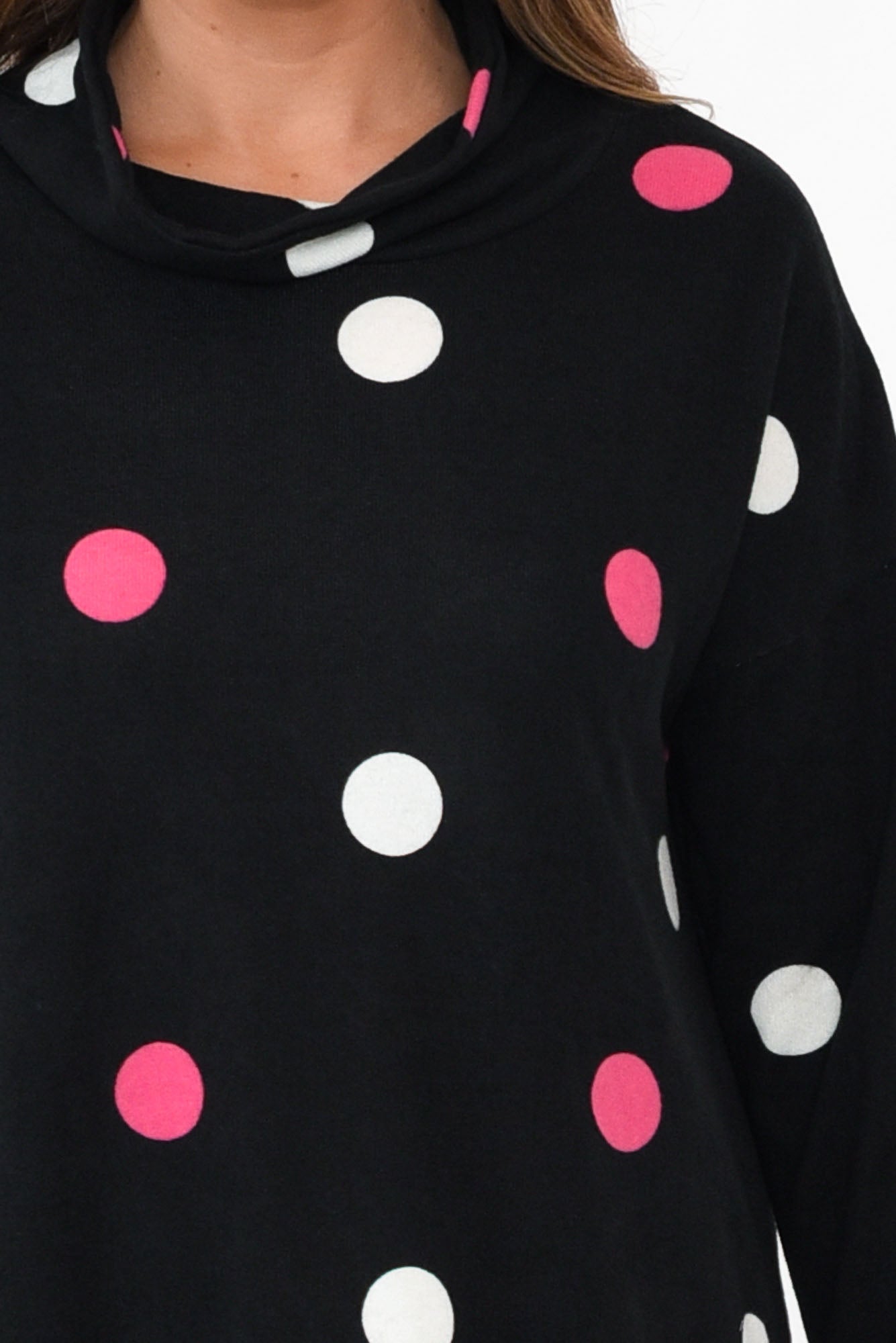Ryland Pink Spot Cotton Blend Knit Jumper