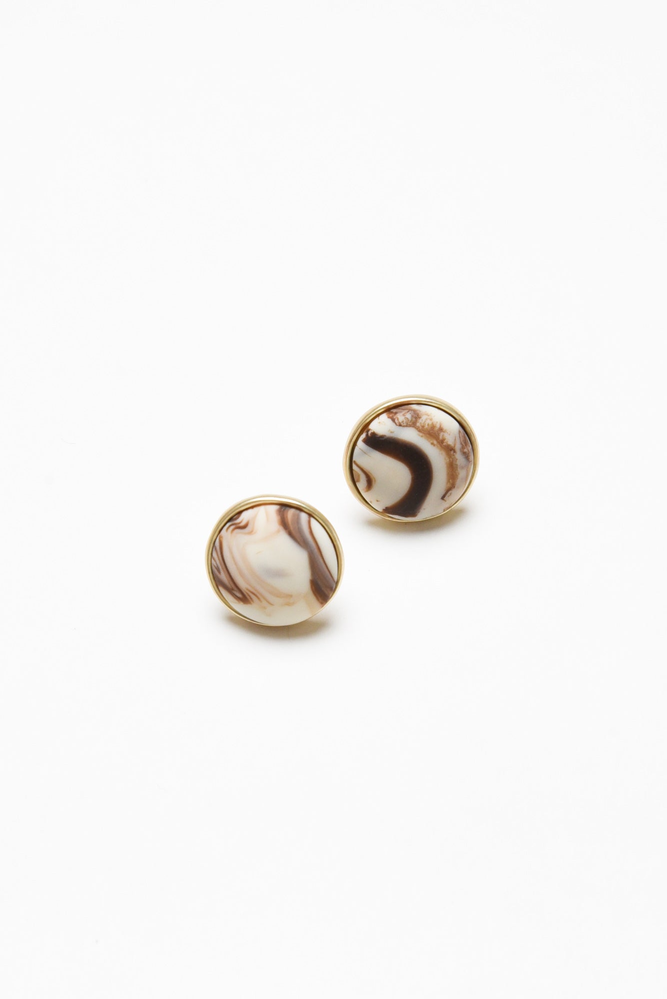 Tucker Brown Marble Stud