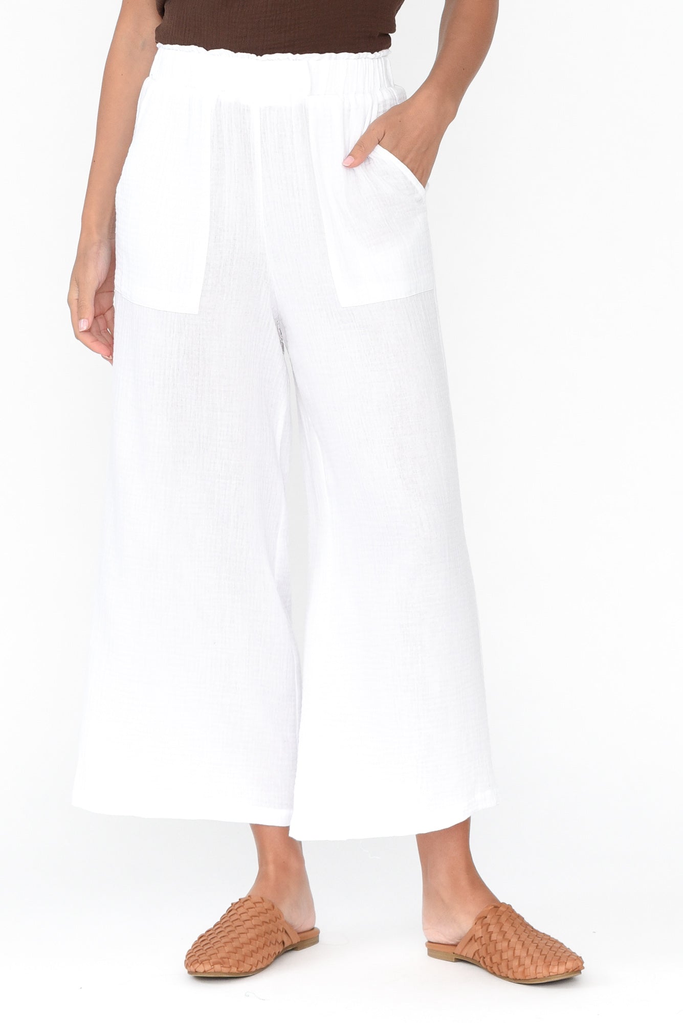 Byron White Cotton Pocket Pant